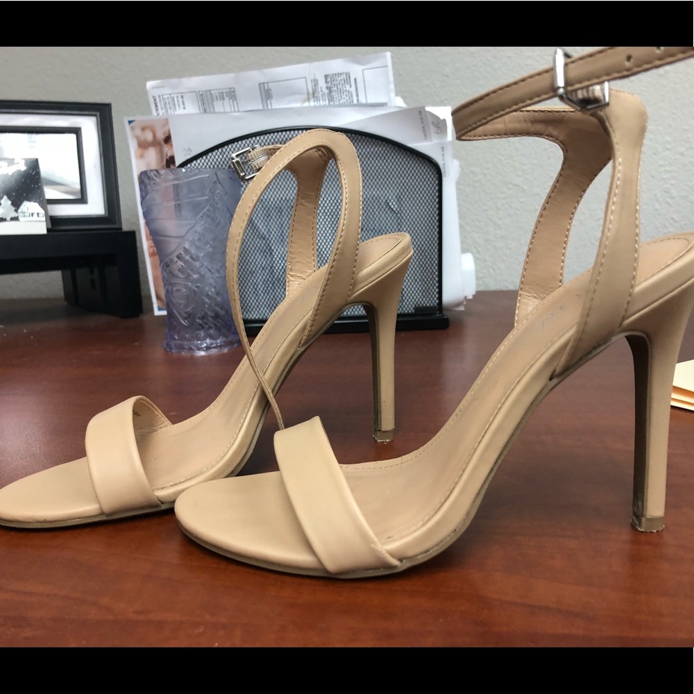 Nude ankle strap heels size 6.5 from Nordstrom